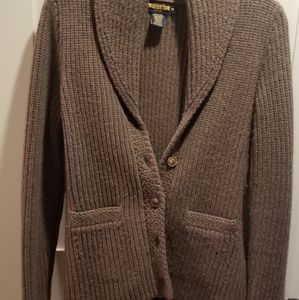 Rugby wool cardigan